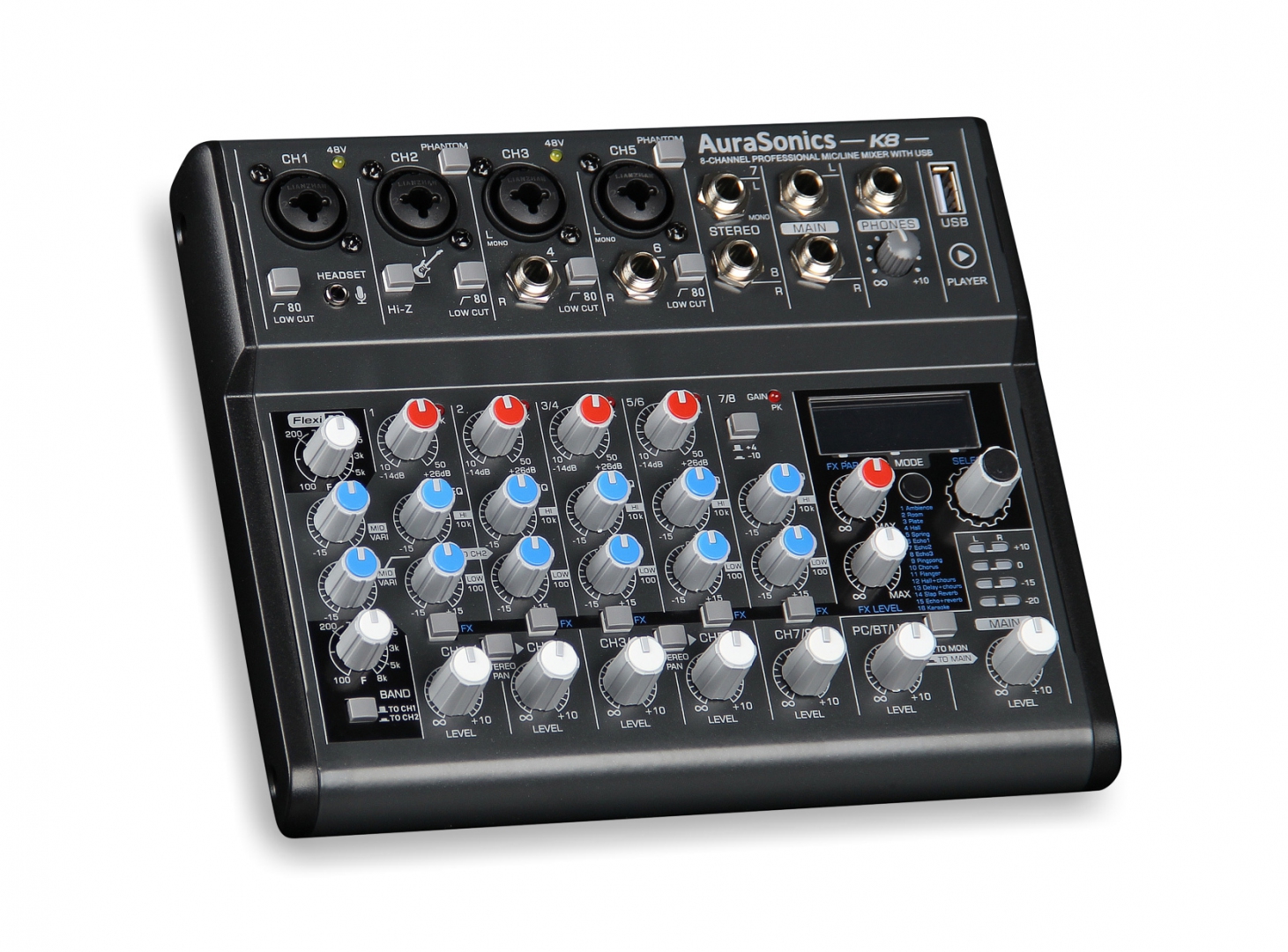 AuraSonics K8 компактный микшерный пульт в Кургане