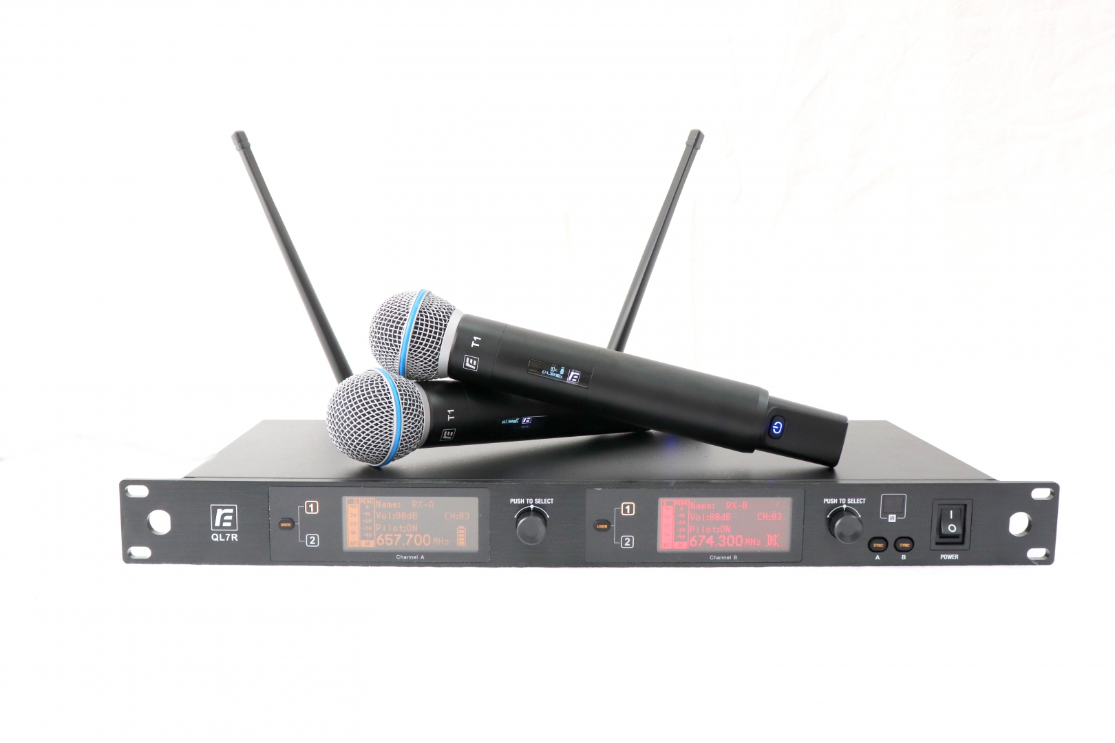RFIntell QL7R/T1-B 720,500-754,000 МГц 2-канальная радиосистема с 2-мя ручными микрофонами в Кургане
