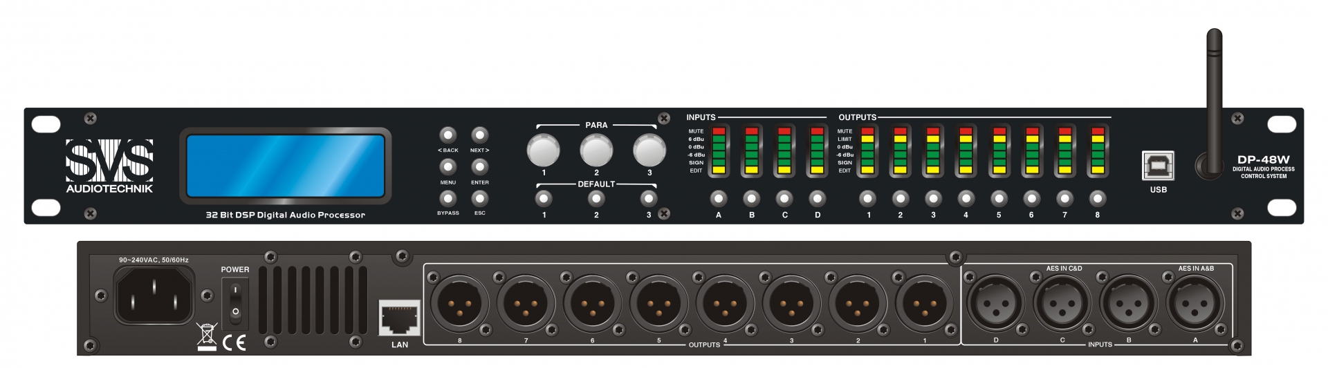 SVS Audiotechnik DP-48W Цифровой процессор: 4 входа 8 выходов в Кургане